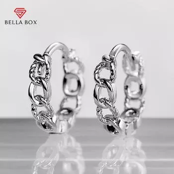 BELLA BOX серьги-кольца в стиле хип-хоп и рок для женщин, металлические стильные аксессуары, минималистичный подарок, круглые серьги, ювелирные изделия