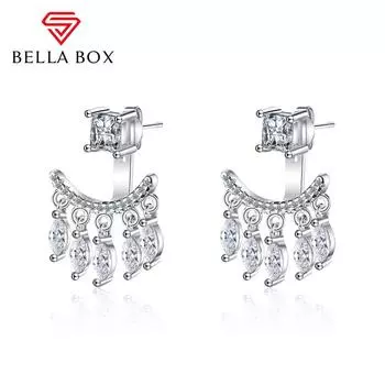 BELLA BOX серьги с пятью лепестками и кисточками, ювелирные изделия, подарок для свадебной вечеринки