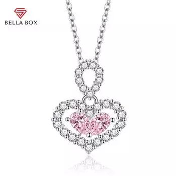 BELLA BOX Сердце Кулон Ожерелье Многоцветные Модные Свадебные Помолвочные Ювелирные Изделия синий