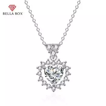 BELLA BOX Сердце Кулон Ожерелье Многоцветные Модные Свадебные Помолвочные Ювелирные Изделия розовый