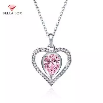 BELLA BOX Сердце Кулон Ожерелье Многоцветные Модные Свадебные Помолвочные Ювелирные Изделия синий