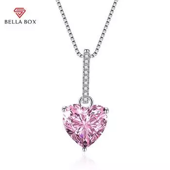 BELLA BOX Сердце Кулон Ожерелье Многоцветные Модные Свадебные Помолвочные Ювелирные Изделия синий