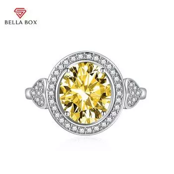 BELLA BOX Сердце Открытие кольца изменяемого размера для женщин циркон помолвка ювелирные изделия подарок Adjustable Opening зелёный