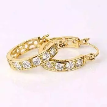 BELLA BOX Spice Girl циркон компактные новые модные серьги High Sense полый дизайн с пряжкой для ушей свадебные украшения a pair золотой