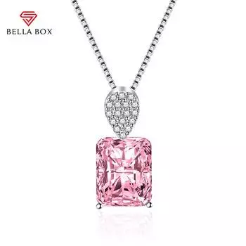 BELLA BOX темпераментное квадратное ожерелье с подвеской, многоцветное модное свадебное обручальное ювелирное изделие синий