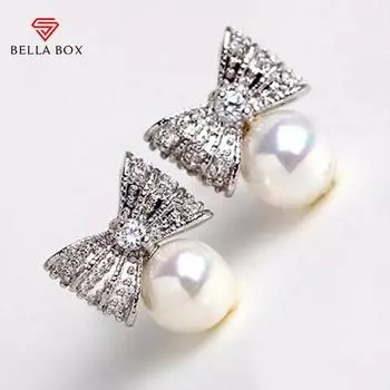 BELLA BOX темпераментные милые серьги с искусственным жемчугом для девочек, эстетические аксессуары для вечеринок, изысканные подарки, модные серьги для женщин