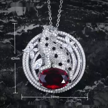 BELLA BOX Тяжелая промышленность Высококачественные ювелирные изделия класса люкс Мастерство леопардовый браслет ожерелье кулон подходит для женщин повседневные вечерние модные украшения 15mm*22cm чёрный