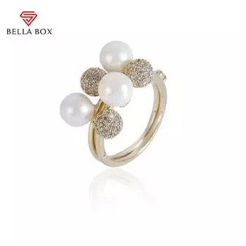 BELLA BOX Уникальные дизайнерские кольца для женщин, роскошное золотое женское кольцо в форме груши L, подарок на годовщину 9 жёлтый