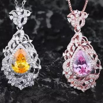 BELLA BOX Великолепное ожерелье из овального розового овального кружева с камнем Моргана, подходящее для женского свадебного банкета, ювелирные изделия высокого класса 46mm*22mm розовый