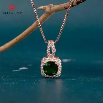 Bella Box великолепное ожерелье с кубическим цирконием для женщин Высокое качество свадебные ожерелья для свадьбы модные украшения 45cm синий