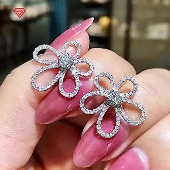 BELLA BOX великолепные серьги-гвоздики с цветами для свадебной церемонии и вечеринки, эстетические серьги для пирсинга ушей для женщин, ювелирные изделия