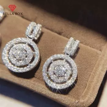 BELLA BOX вневременной круглый циркониевый кулон ожерелье женские элегантные женские аксессуары подарок на годовщину свадьбы ювелирные изделия вечности белый