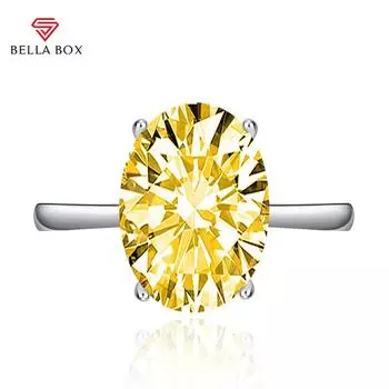 BELLA BOX Яйцеобразные открывающиеся кольца изменяемого размера для женщин с цирконом, ювелирные изделия для помолвки и вечеринки, подарок Adjustable Opening зелёный