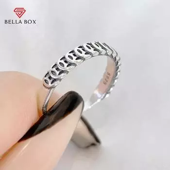 BELLA BOX Zhaocai Coin Premium Sense Персонализированная имитация S925 Тайское серебро Старое Ins Мода Crowd Указательный палец Открытое кольцо Женское Opening Adjustable серебряный