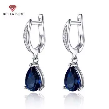 BELLA BOX женские серьги-подвески модные украшения синие женские висячие серьги с фианитом для вечеринки, свадьбы, годовщины, подарки любви