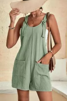 Bella Notte Женский зеленый летний комбинезон с карманами - стильная и удобная повседневная одежда