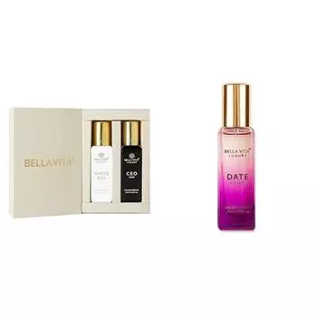 Bella Vita Luxury CEO Man & White Oud Унисекс Парфюмированная вода Combo с бобами тонка и Bella Vita Luxury Date Парфюмированная вода для женщин с розовым перцем