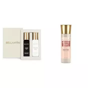 Bella Vita Luxury CEO Man & White Oud Unisex Combo с тонка агар и апельсиновое дерево Упаковка из 2 парфюмов по 20 мл каждый Glam Women Body Spray Mist