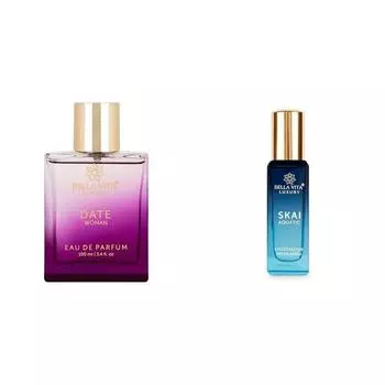 Bella Vita Luxury Date Eau De Parfum Духи для женщин с розовым перцем и Bella Vita Luxury Skai Aquatic Eau De Cologne Унисекс Духи для мужчин и женщин
