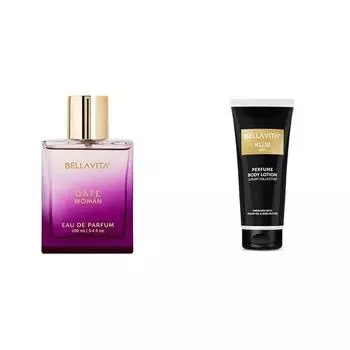 Bella Vita Luxury Date Woman Eau De Parfum KLUB Man Body Perfume Lotion, Healthy Skin with Argan Oil and Shea Oil 200 ml