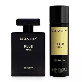 Bella Vita Luxury Hit the KLUB Tonight Combo для мужчин, упаковка из 2 мускусных премиальных стойких ароматов - KLUB EDP 100 мл