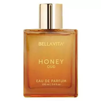 Bella Vita Luxury Honey Oud Unisex Eau De Parfum с бергамотом, пачули, ванилью | Премиум, стойкий сладкий и пряный аромат для мужчин и женщин 100 мл