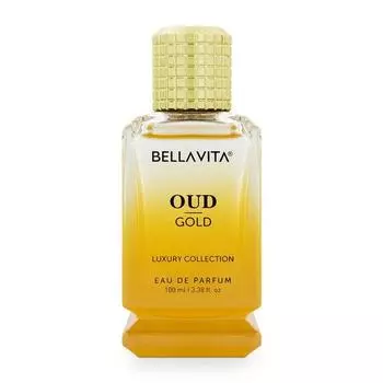 Bella Vita Luxury Men Oud Gold Eau De Parfum Intense Liquid Perfum With Caramel, Orris, Rose, Jasmine | Woody Long Lasting EDP Fragrance Scent 100 мл