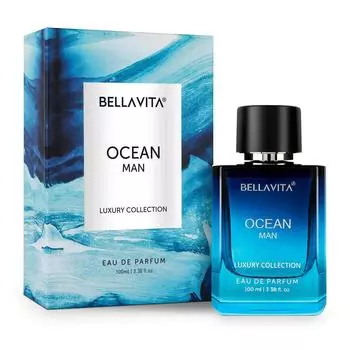 Bella Vita Luxury OCEAN Aquatic Eau De Parfum для мужчин с морскими нотами, орхидеей и мускусом 100ML