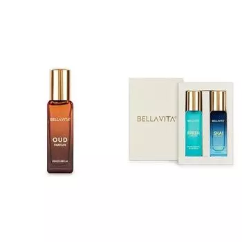 Bella Vita Luxury OUD PARFUM Intense Unisex Skai Aquatic EDC & Fresh EDT Unisex Perfume Combo с бергамотом, иланг-илангом, розовым перцем, стойкий