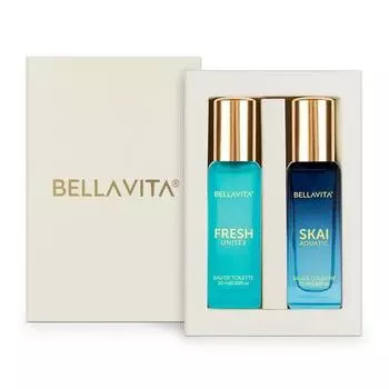 Bella Vita Luxury Skai Aquatic EDC & Fresh EDT парфюм унисекс-комбо | Стойкий аромат | Упаковка из 2 штук, 20 мл каждый