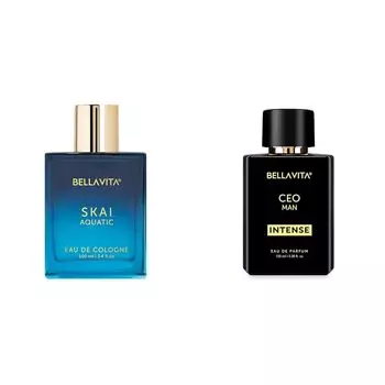 Bella Vita Luxury Skai Aquatic Unisex Eau De Cologne Ceo Men Intense Eau De Parfum Жидкие духи с бергамотом, лавандой и орхидеей, древесным и мускусным, 100 мл