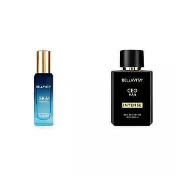 Bella Vita Luxury Skai Aquatic Unisex Eau De Cologne Ceo Men Intense Eau De Parfum Жидкие духи с бергамотом, лавандой и орхидеей, древесным и мускусным, 100 мл