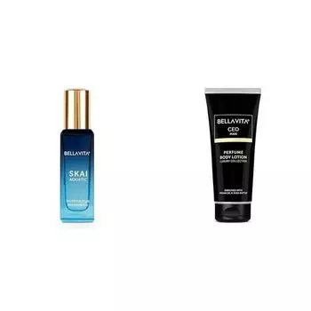 Bella Vita Luxury Skai Aquatic Unisex Eau De Cologne Intense CEO Man Body Perfume Lotion & Healthy Skin с аргановым маслом и маслом ши 200 мл