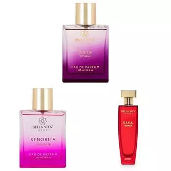 Bella Vita Luxury Unisex Adult Musk Date, Senorita | Упаковка из 2 премиальных стойких ароматов для женщин, 100 мл каждый