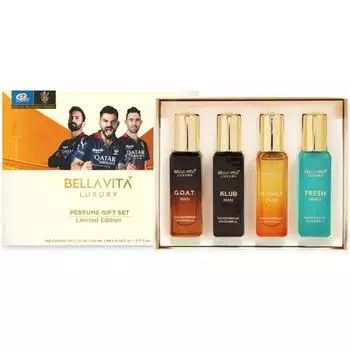 Bella Vita Luxury Unisex Perfume Gift Set for Men & Women 4x20 мл Limited Edition Luxury Scent с стойким мускусным ароматом,