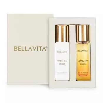 Bella Vita Luxury White Oud & Honey Oud Унисекс Парфюмированная композиция с медом, лимоном и пачули, упаковка из 2 флаконов по 20 мл каждый