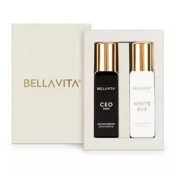 Bella Vita Роскошный CEO Man & White Oud Unisex Perfume Combo с бобами тонка и агаровым деревом | Древесный стойкий набор из 2 штук по 20 мл каждый