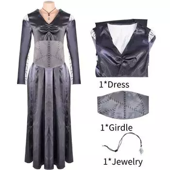 Bellatrix Harry Potter Lestrange Cos Retro Black Queen Cosplay Vintage Outfit M
