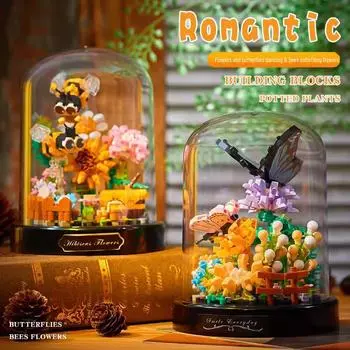 Belle Di Гибискус Лилия Цветок Куб Головоломка Строительный Блок Игрушка Подарок