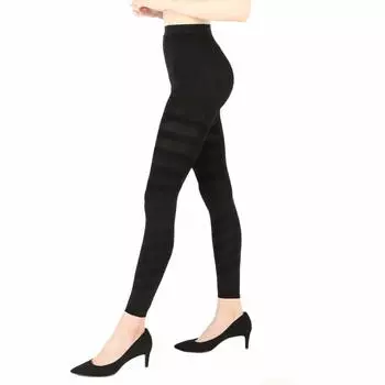 BELLE SKINNY Компрессионные тазовые корректирующие леггинсы для похудения и отечности ног [Набор 2] (L) чёрный