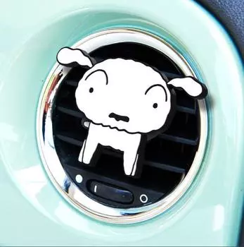 [BelleaMant] Белая собака Автомобильный освежитель воздуха Силиконовый персонаж Тип дефлектора Белая собака ждать Fresh Cotton (Strength: 4)