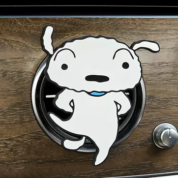 [BelleaMant] Белая собака Автомобильный освежитель воздуха Силиконовый персонаж Тип дефлектора Белая собака Танец White Musk (Intensity: 2)