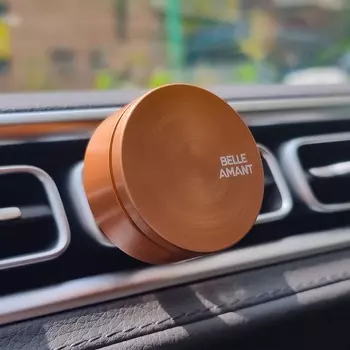 [BelleaMant] Фирменный автомобильный освежитель воздуха, металлический диффузор, розовое золото White Rose (Intensity: 2)