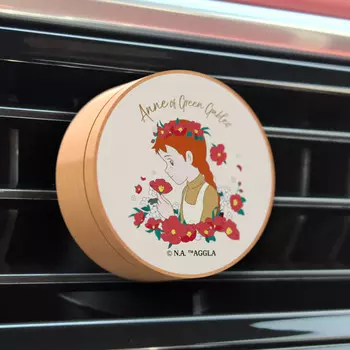 [BelleaMant] Освежитель воздуха для автомобиля «Энн из Зелёных Мезонинов», сезон 1, розовое золото, металлический дефлектор, тип «Энн из тишины!» Это секрет Floral Flower (Strength: 5)