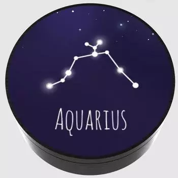 [BelleaMant] Освежитель воздуха для автомобиля Zodiac, металлический, тип дефлектора, Водолей Floral Flower (Strength: 5)