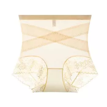 Belly Contracting Thin Lace Panties High Waist Butt Lifter Underpants Summer Spring XXL