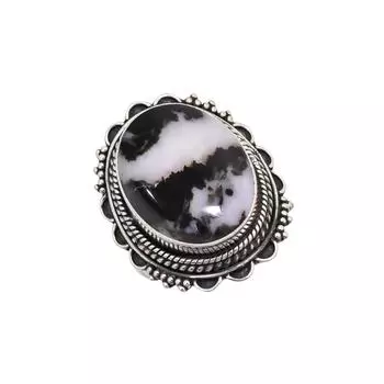 Бело-бирюзовый буйвол - Кольцо из серебра 925 пробы с драгоценными камнями Невады V8061, черно-белое кольцо, овальное кольцо, подарок на День святого Валентина, подарок для нее, на день рождения G