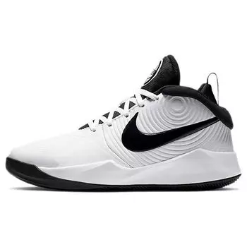Бело-черные кроссовки Nike Team Hustle D9 GS Volt AQ4224-100