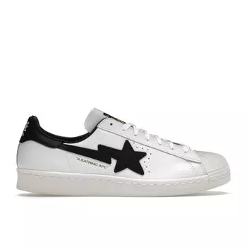 Бело-черные кроссовки унисекс adidas BAPE x Superstar GZ8980 38