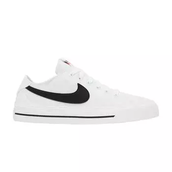 Бело-черные мужские кроссовки Nike Court Legacy Canvas CW6539-101 44.5